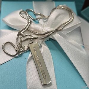 Tiffany & Co. 1837 bar pendant 18" Necklace